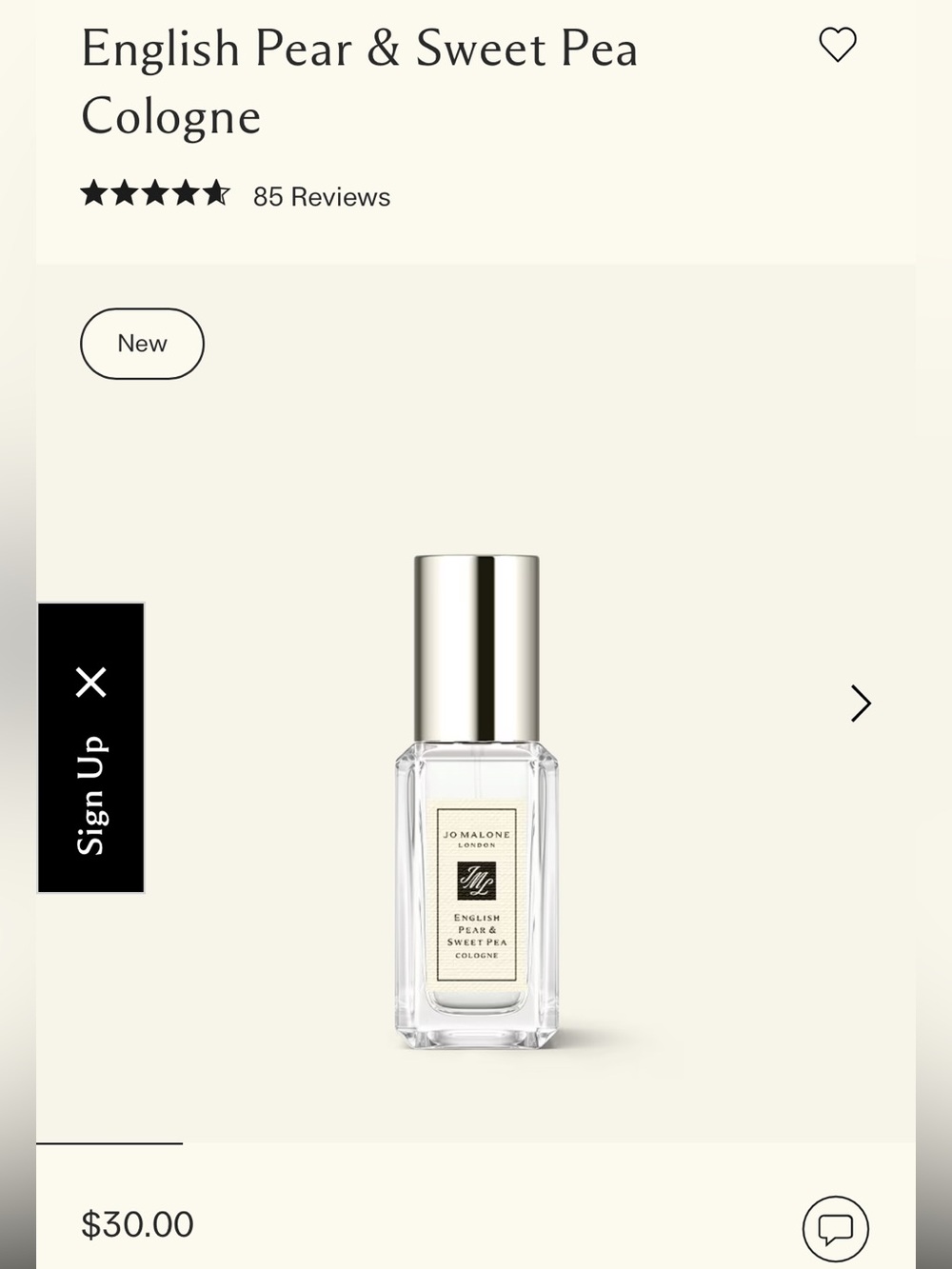 NEW Jo Malone English Pear & Sweet Pea 9ml